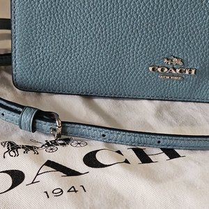 Coach Hayden Foldover Crossbody Clutch in Steel Blue